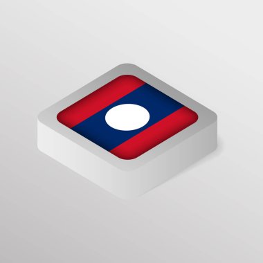 Laos bayrağı taşıyan EPS10 Vatansever kalkanı. Kullanmak istediğiniz etki için bir unsur.