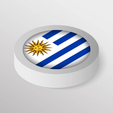 Uruguay bayrağı taşıyan EPS10 Vatansever kalkanı. Kullanmak istediğiniz etki için bir unsur.