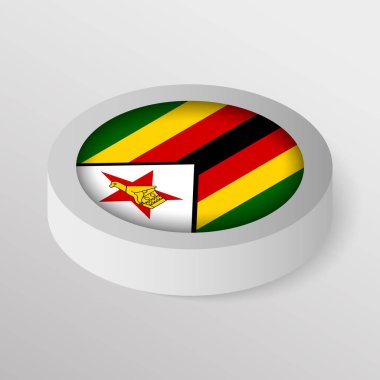 Zimbabve bayrağı taşıyan EPS10 Vatansever kalkanı. Kullanmak istediğiniz etki için bir unsur.