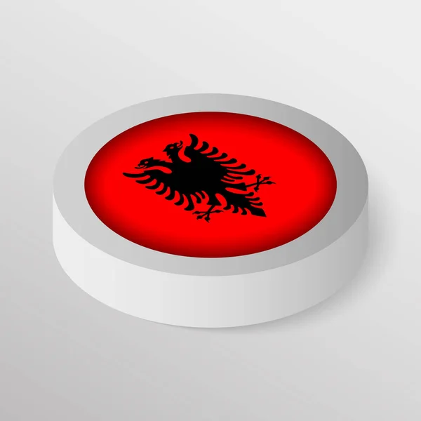 Eps10 Vector Patriottisch Schild Met Vlag Van Albanië Een Element — Stockvector