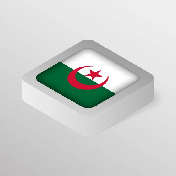 Eps10 Vector Patriotischer Schild Mit Algerischer Flagge Ein Element Der — Stockvektor