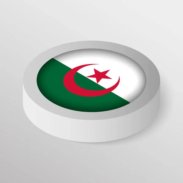Eps10 Escudo Patriótico Vectorial Con Bandera Argelia Elemento Impacto Para — Archivo Imágenes Vectoriales