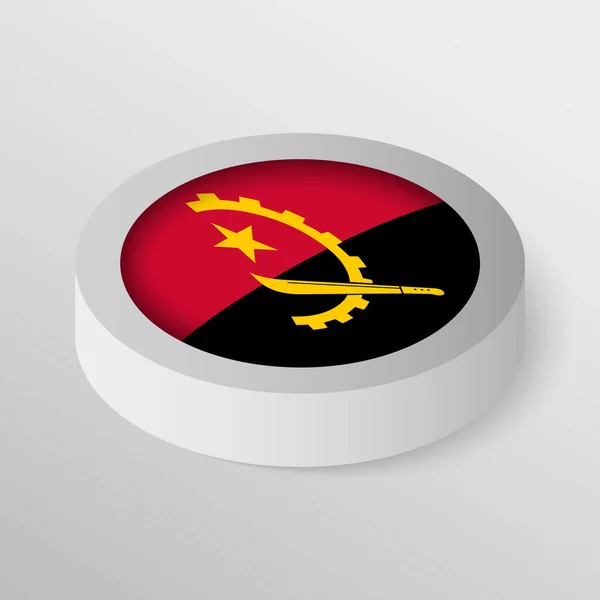 Eps10 Escudo Patriótico Vectorial Con Bandera Angola Elemento Impacto Para — Archivo Imágenes Vectoriales