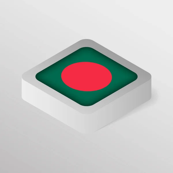 Eps10 Vector Patriotic Shield Flag Bangladesh Елемент Впливу Використання Який — стоковий вектор