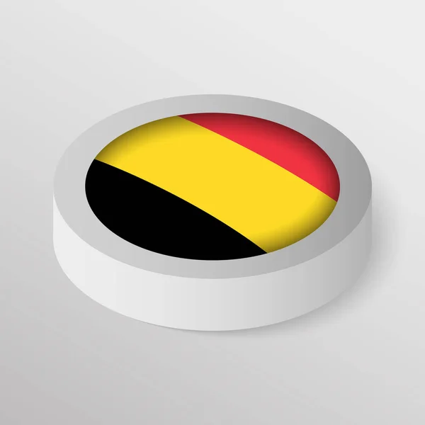 Eps10 Vektor Patriotisk Sköld Med Belgiens Flagga Del Inverkan För — Stock vektor