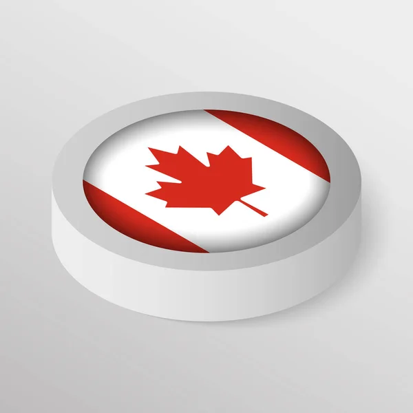 Eps10 Bouclier Patriotique Vectoriel Avec Drapeau Canada Élément Impact Pour — Image vectorielle