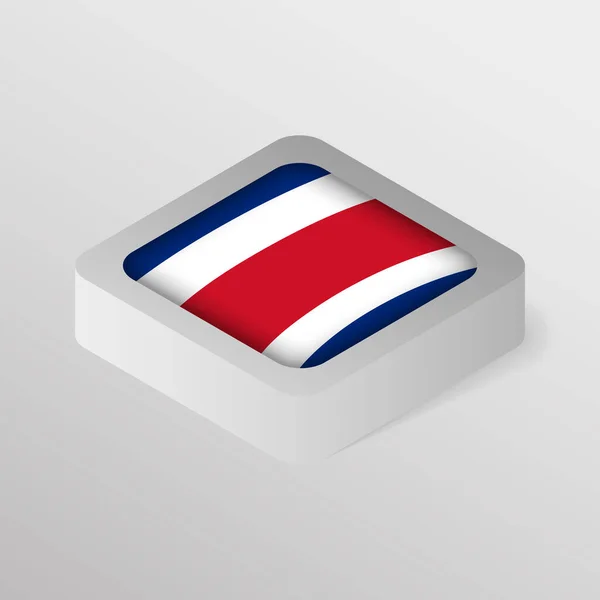 Eps10 Vektor Patriotisk Sköld Med Flagga Costarica Del Inverkan För — Stock vektor