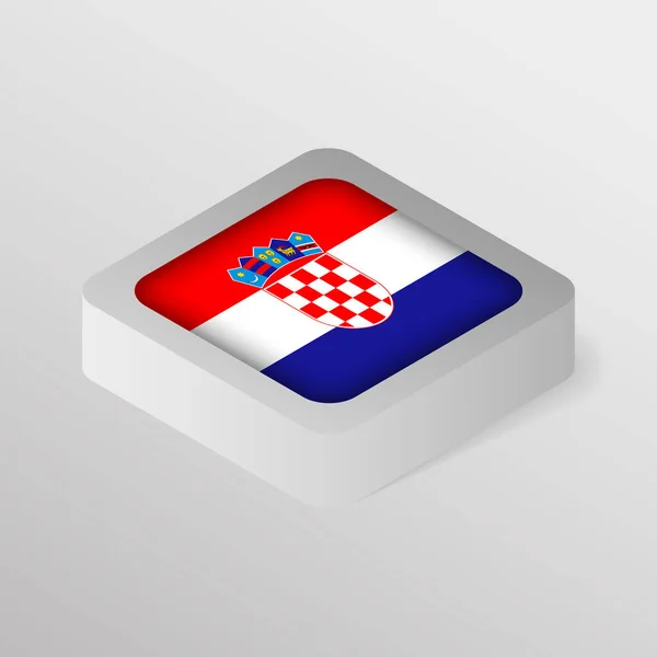 Eps10 Vector Patriottisch Schild Met Vlag Van Kroatië Een Element — Stockvector