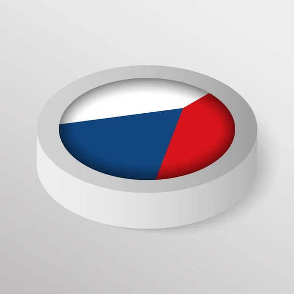 Eps10 Vector Patriotic Shield Flag Czechrepublic Element Impact Use You — ストックベクタ