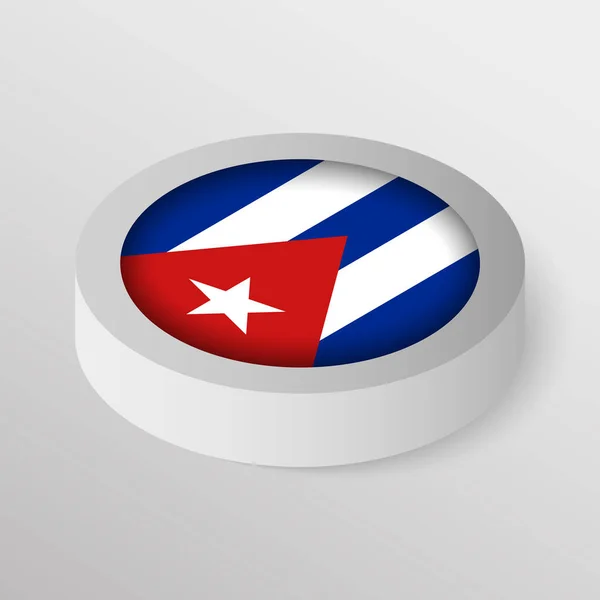 Векторный Патриотический Щит Eps10 Флагом Кубы Элемент Воздействия Использования Хотите — стоковый вектор