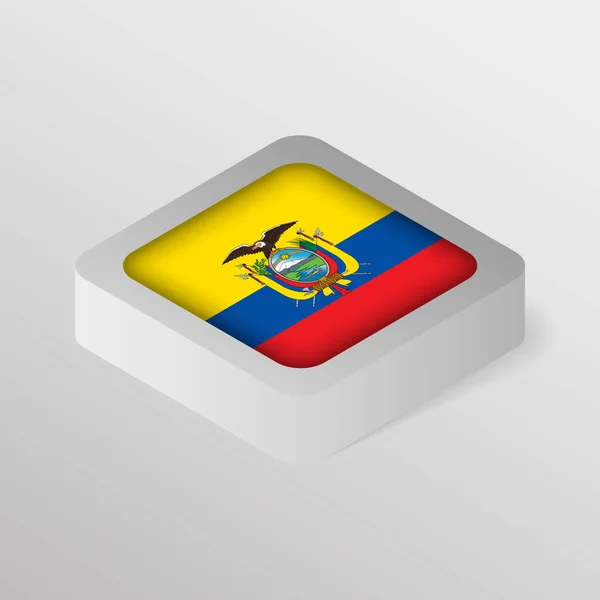 Eps10 Vektor Patriotisk Sköld Med Ecuador Flagga Del Inverkan För — Stock vektor