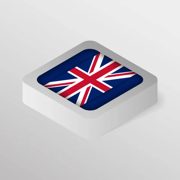 Eps10 Vektor Patriotischer Schild Mit Flagge Von England Ein Element — Stockvektor