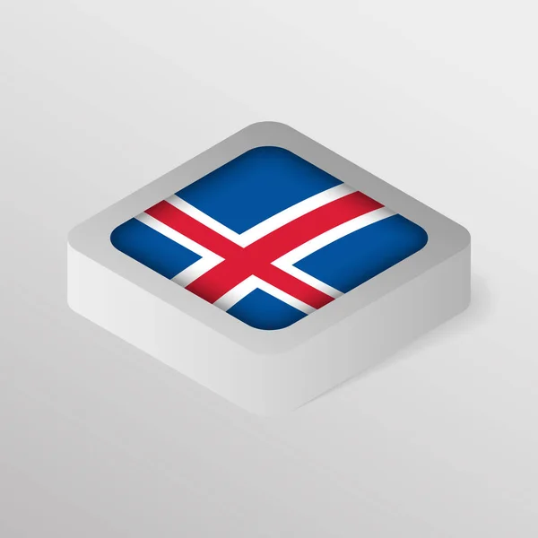 Eps10 Vector Escudo Patriótico Com Bandeira Islândia Elemento Impacto Para —  Vetores de Stock