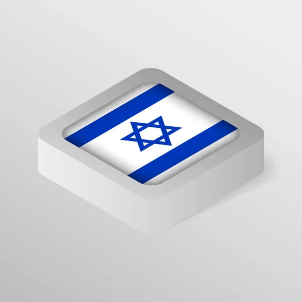 Eps10 Vector Patriottisch Schild Met Vlag Van Israël Een Element — Stockvector