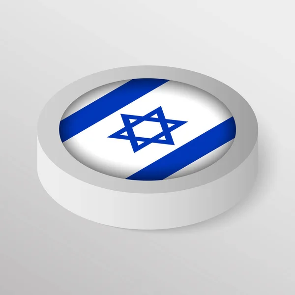 Eps10 Vector Patriottisch Schild Met Vlag Van Israël Een Element — Stockvector