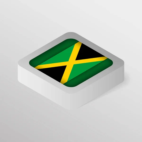 Eps10 Vector Escudo Patriótico Com Bandeira Jamaica Elemento Impacto Para —  Vetores de Stock