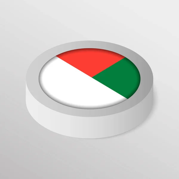 Eps10 Vector Patriottisch Schild Met Vlag Van Madagaskar Een Element — Stockvector