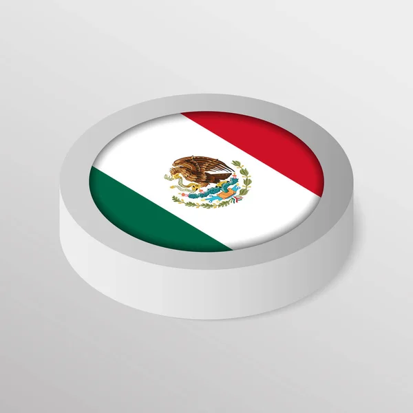 Eps10 Vector Escudo Patriótico Com Bandeira México Elemento Impacto Para — Vetor de Stock