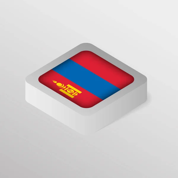 Eps10 Escudo Patriótico Vectorial Con Bandera Mongolia Elemento Impacto Para — Vector de stock