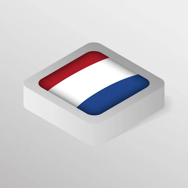 Eps10 Vektor Patriotisches Schild Mit Flagge Der Niederlande Ein Element — Stockvektor