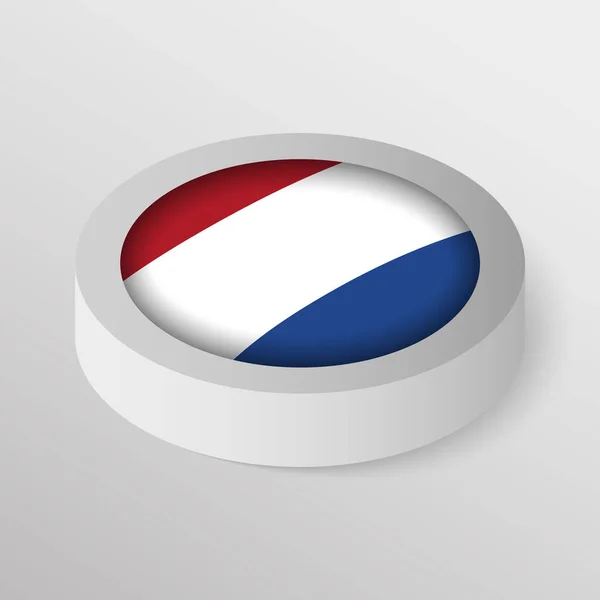 Eps10 Vektor Patriotisk Sköld Med Nederländernas Flagga Del Inverkan För — Stock vektor