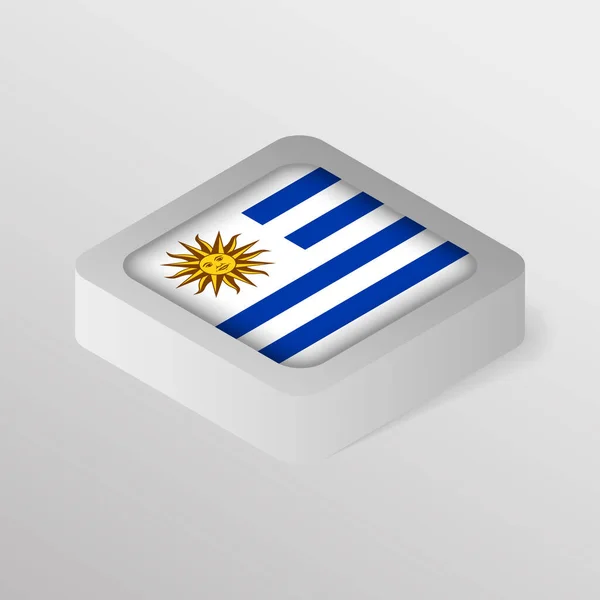 Eps10 Διάνυσμα Πατριωτική Ασπίδα Σημαία Της Ουρουγουάης Ένα Στοιχείο Πρόσκρουσης — Διανυσματικό Αρχείο