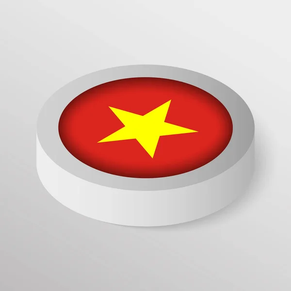 Eps10 Vector Escudo Patriótico Com Bandeira Vietnã Elemento Impacto Para — Vetor de Stock
