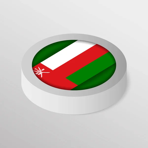 Eps10 Vector Bouclier Patriotique Avec Drapeau Oman Élément Impact Pour — Image vectorielle