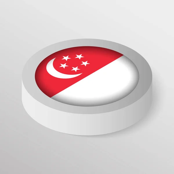 Eps10 Vektor Perisai Patriotik Dengan Bendera Singapura Sebuah Elemen Dampak - Stok Vektor