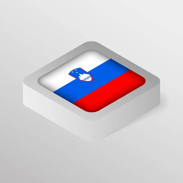 Eps10 Vector Patriotic Shield Flag Slovenia — ストックベクタ