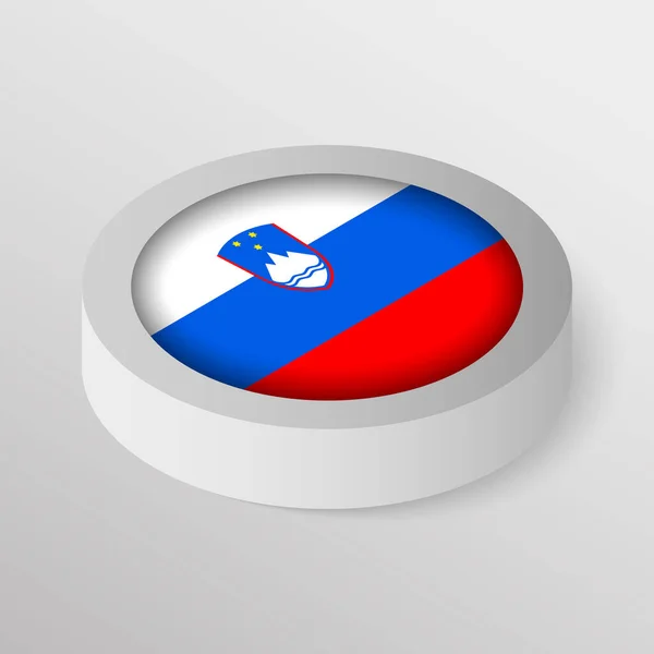 Eps10 Vector Patriotic Shield Flag Slovenia — Stock vektor