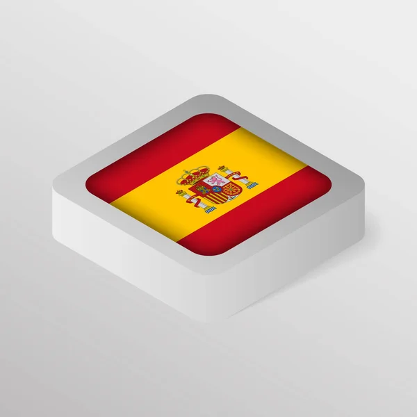 Eps10 Vektor Patriotischer Schild Mit Flagge Spaniens Ein Element Der — Stockvektor