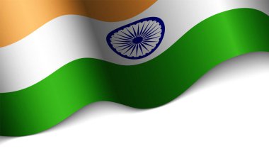 Hindistan bayrağı taşıyan EPS10 Vatansever Kalbi. Kullanmak istediğiniz etki için bir unsur.
