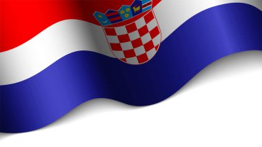 Hırvatistan bayrağı taşıyan EPS10 Vector Vector kalbi. Kullanmak istediğiniz etki için bir unsur.