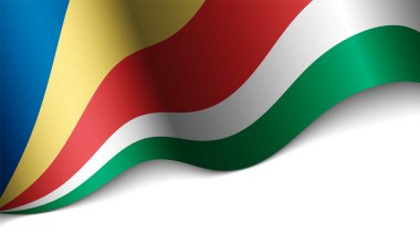 Seyşeller bayrağı taşıyan EPS10 Vatansever Kalbi. Kullanmak istediğiniz etki için bir unsur.