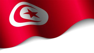 Tunus bayrağı taşıyan EPS10 Vatansever Kalbi. Kullanmak istediğiniz etki için bir unsur.