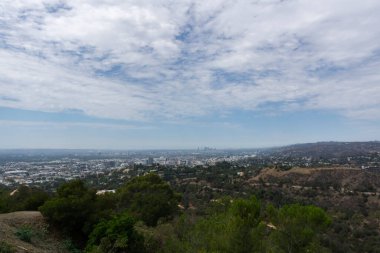 Kaliforniya 'daki Los Angeles' ın gözlemevinden havadan görünüşü