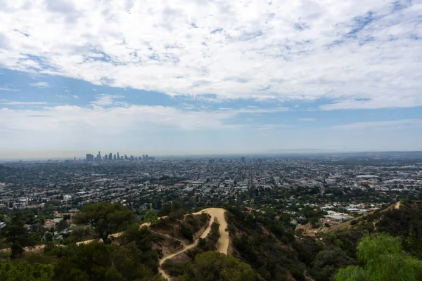 Vista Aérea Los Angeles Califórnia Vista Observatório — Fotografia de Stock