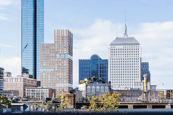 Vista Rascacielos Edificios Oficinas Área Back Bay Boston Massachusetts —  Fotos de Stock