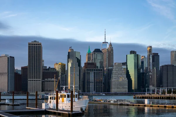 Financiële District Skyline Van Het Centrum Van New York City — Stockfoto