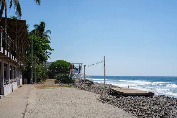 Tunco Salvador Januari 2022 Rotsachtige Strand Met Gebouwen Een Zomerdag — Stockfoto