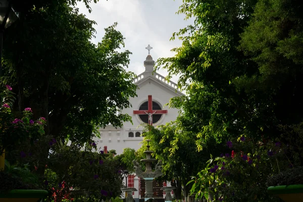 Juayua Salvador Enero 2022 Iglesia Juayua Salvador Conocida Por Cristo — Foto de Stock