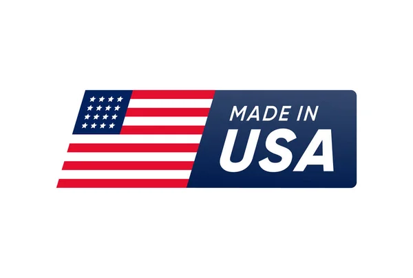 Made Usa Label Banner Ikon Dizájn — Stock Vector