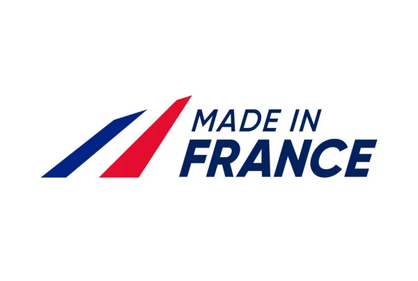 Logo Hecho Francia Fondo Blanco Plantilla Vector — Archivo Imágenes Vectoriales