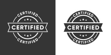 Sertifikalı Pul Rozet Vektör Tasarımı