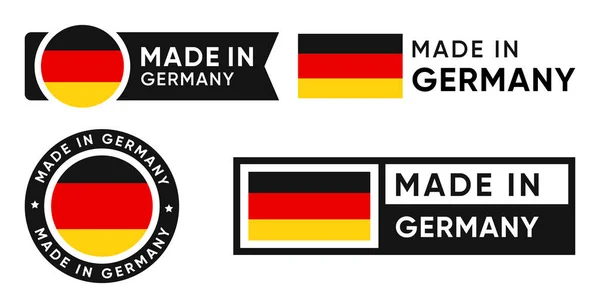 Conjunto Hecho Alemania Banner Vector Diseño — Archivo Imágenes Vectoriales