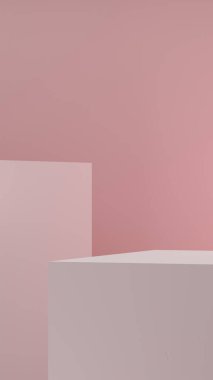 Ürün görüntüleme için boş uzay modelleme podyum geometrisi biçiminin 3B görüntüleme