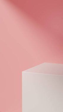 Ürün görüntüleme için boş uzay modelleme podyum geometrisi biçiminin 3B görüntüleme