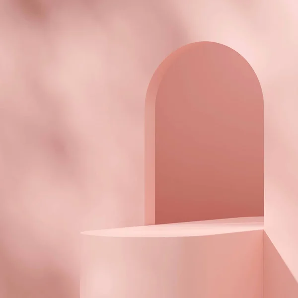 소수의 렌더링 흉내를 사각형에서 분홍색 색상으로 — 스톡 사진