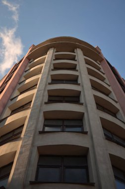 Old skyscraper in the early morning